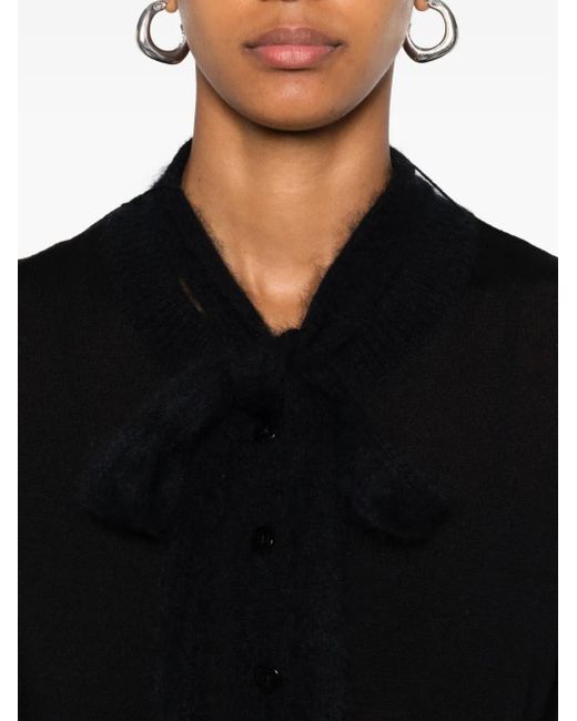 Dorothee Schumacher Black Round-Neck Cashmere Cardigan