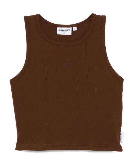 Canotta Con Logo di Chocoolate in Brown