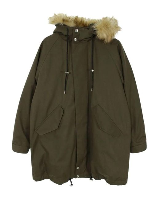 Mackintosh Green Faux-Fur-Trimmed Hooded Parka