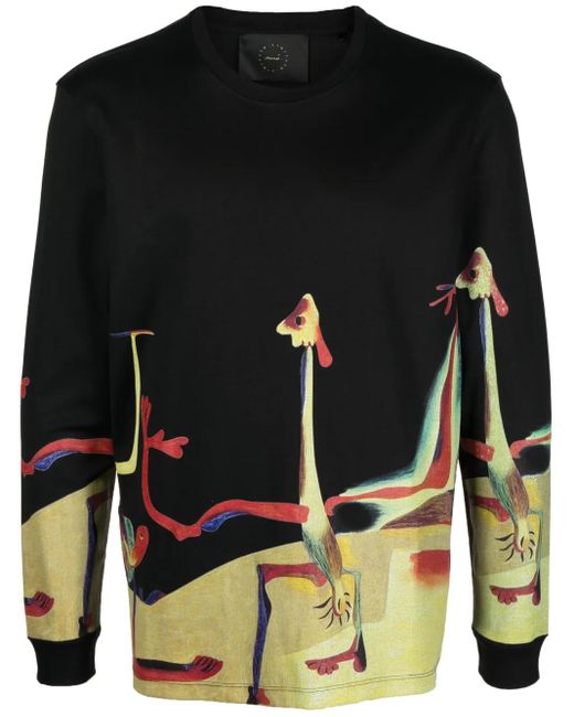 Limitato Black Joan Miró-Print Cotton Sweatshirt for men