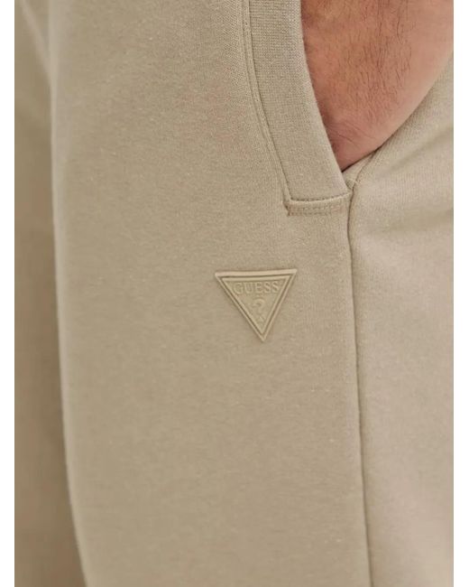 Guess Natural Logo-Patch Drawstring Track Pants for men