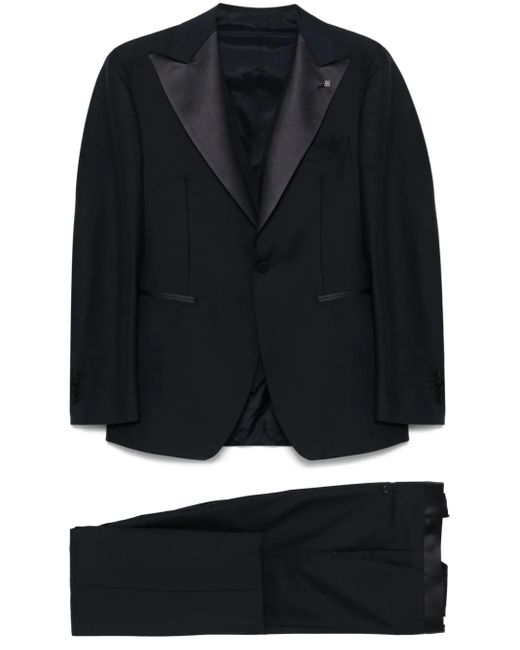 Tagliatore Black Single-Breasted Suit (Set Of Three) for men