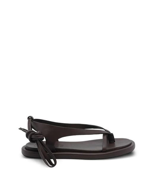 Poeve Black Flavia Lace-Up Sandals