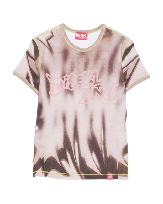 DIESEL Pink T-Grafi T-Shirt
