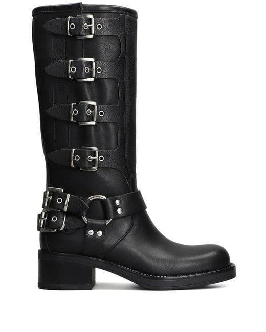 GISÉL MOIRÉ Black 50Mm Windsor Boots