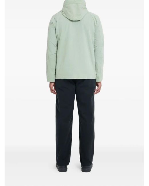 Left Hand Green Hooded Zip-Front Jacket for men