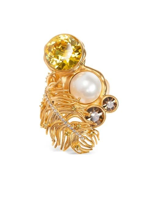 Anello Con Decorazione di Marni in Metallic