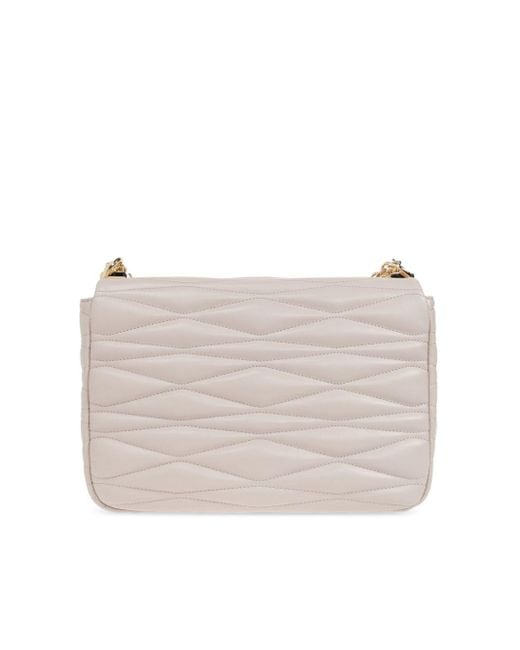 Furla Gray Quilted Shoulder Bag