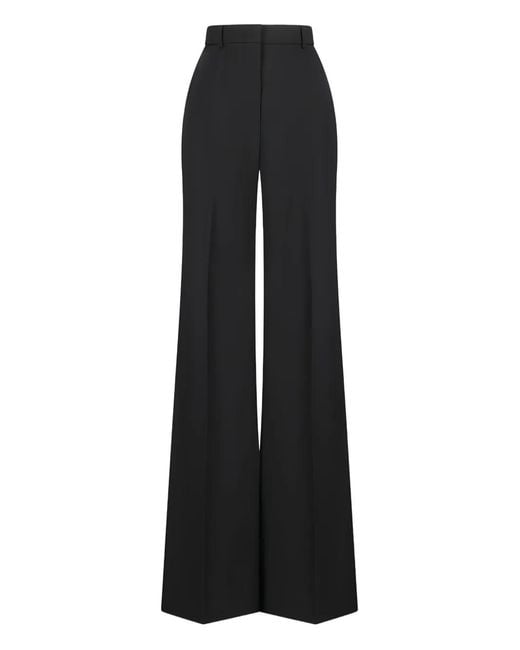 Sportmax Black High-Waist Wide-Leg Trousers