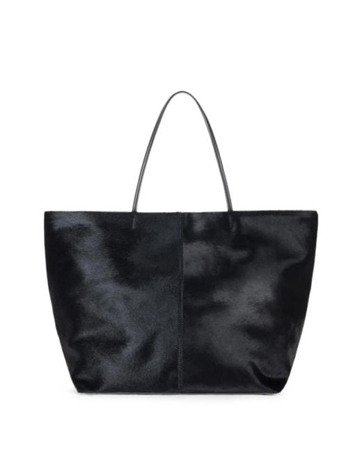 Elisabetta Franchi Black Large Leather Tote Bag