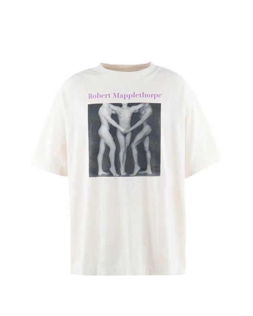 SAINT Mxxxxxx White X Robert Mapplethorpe Graphic-Print T-Shirt for men