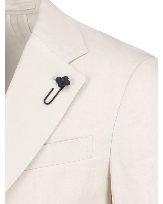 Lardini White Monopetto Blazer for men