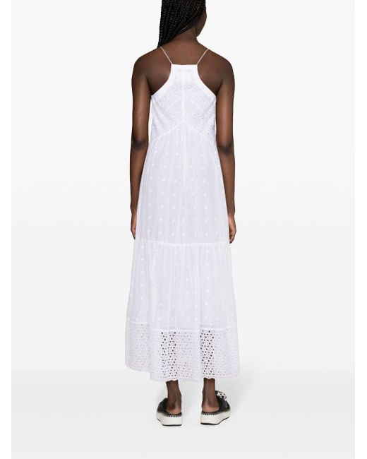 Isabel Marant White Sabba Broderie-anglaise Maxi Dress