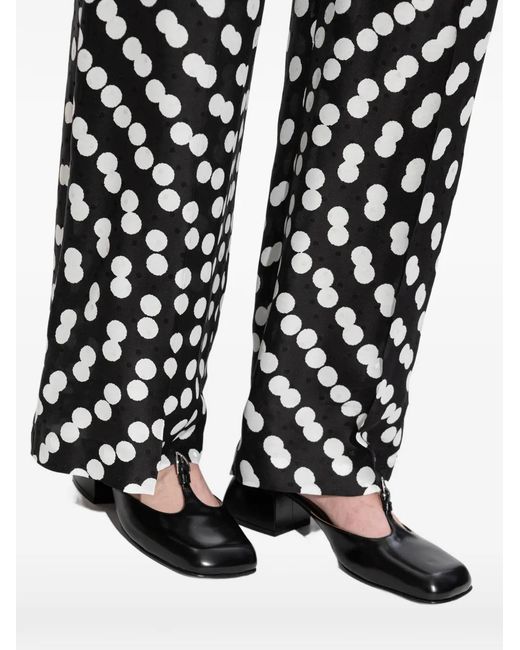 NODALETO Black Square-Toe Buckle Leather Pumps