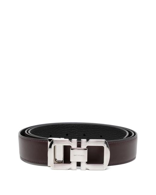 Cintura Gancini Reversibile di Ferragamo in Black da Uomo