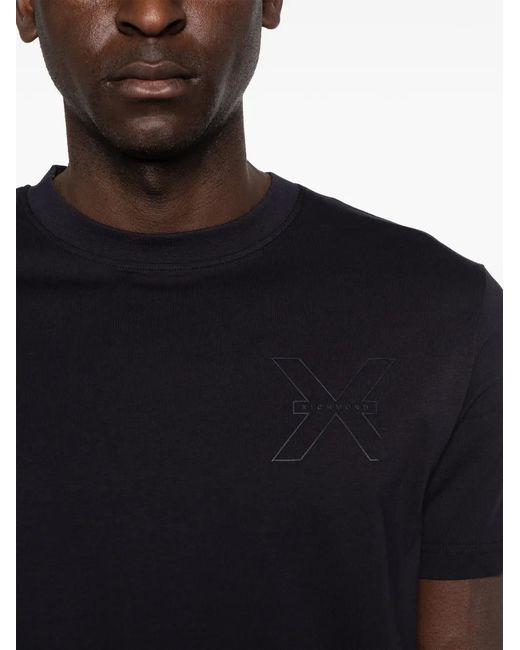 John Richmond Blue Logo-Detail T-Shirt for men