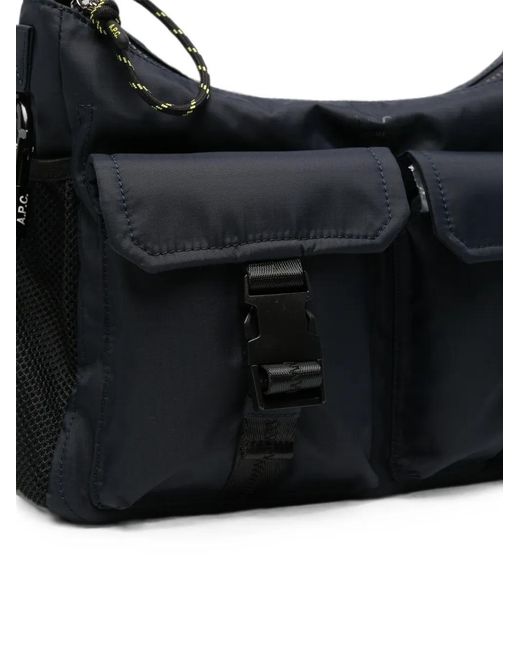 A.P.C. Black Buckle-Fastening Crossbody Bag