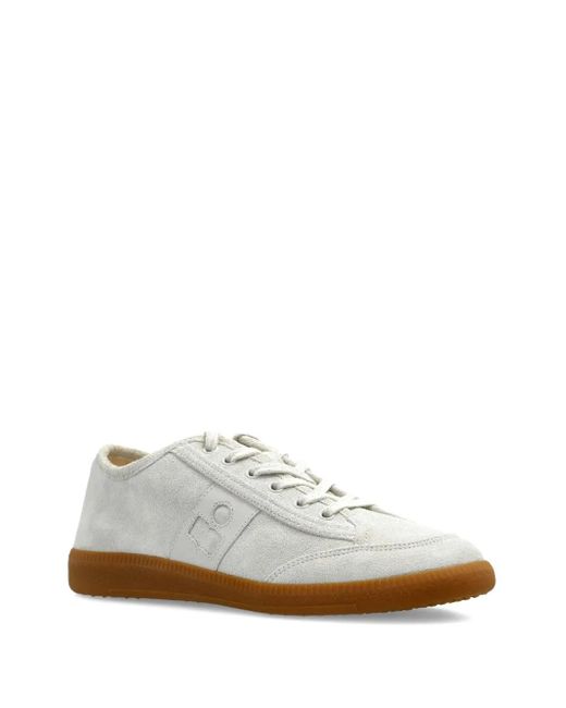 Isabel Marant White Klyce Suede Lace-Up Sneakers