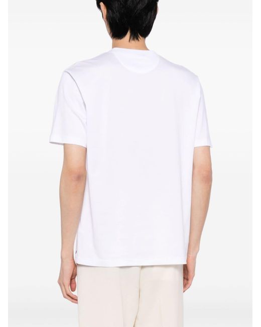 メンズ Eleventy Vネック Tシャツ White