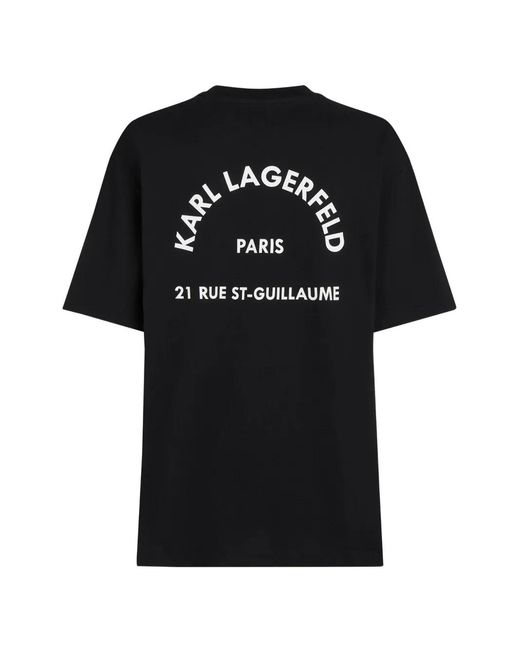 Karl Lagerfeld Black Rue St-Guillaume Oversized T-Shirt