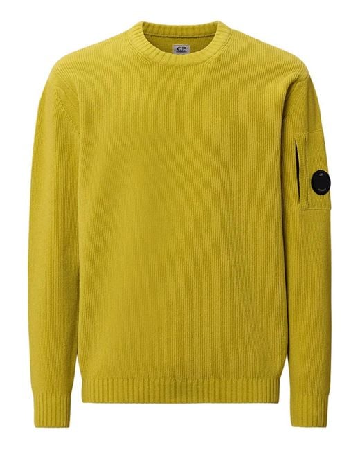 C P Company Yellow Lens-Detail Cotton Sweater
