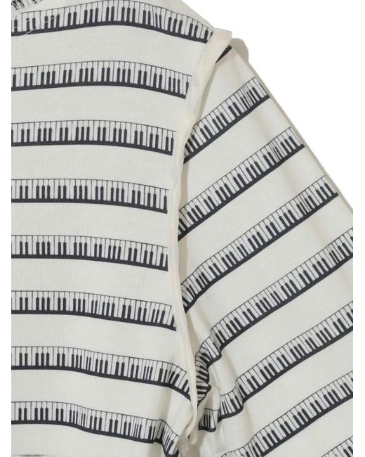 Top Con Panel Drapeado Undercover de color Gray