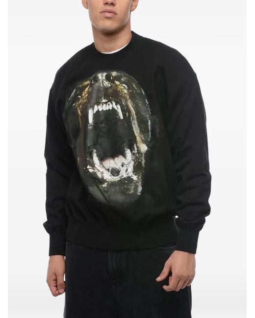 1989 STUDIO Black Graphic-Print Brushed-Cotton Sweatshirt for men