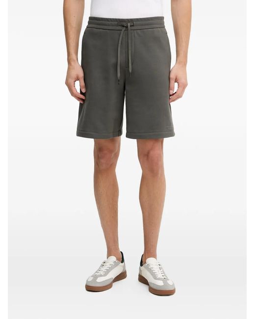 ARMANI EXCHANGE Gray Logo-Print Drawstring Shorts for men
