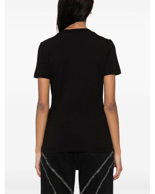 Versace Katoenen T-shirt Met Logo in het Black