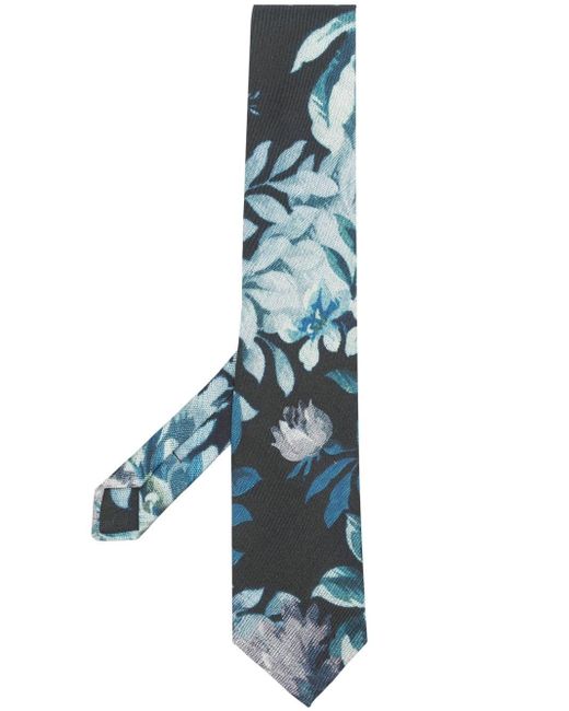 Cravate en soie à fleurs Etro pour homme en coloris Bleu | Lyst
