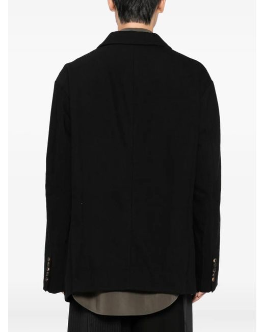 Ziggy Chen Black Single-Breasted Blazer for men