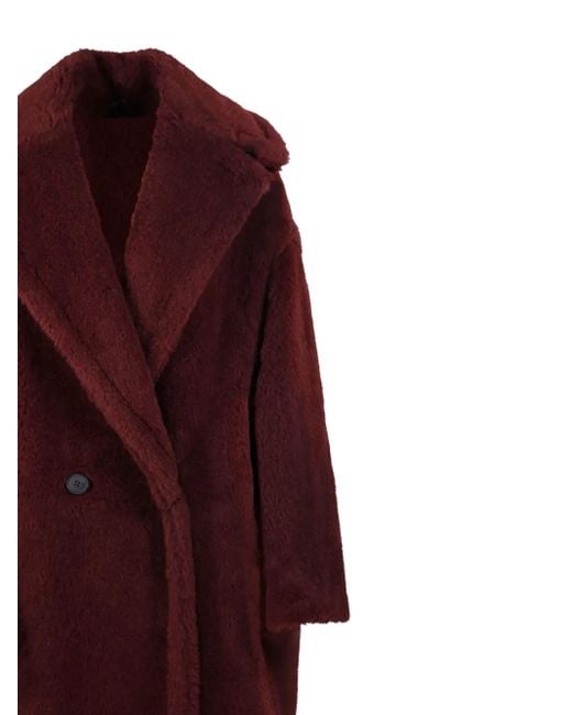 Max Mara Red Teddy Bear Double-Breasted Coat