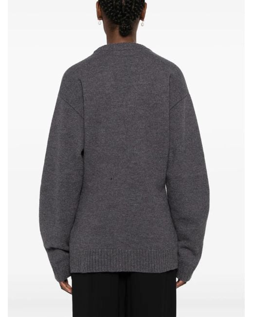 Jil Sander Black Crew-Neck Wool Jumper