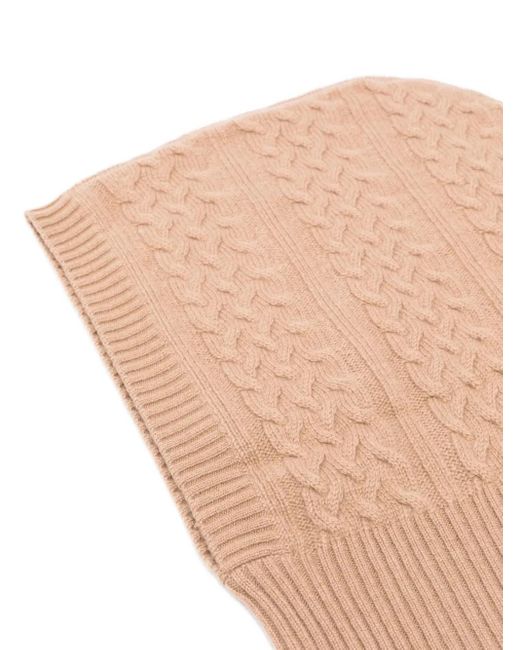 Max Mara Natural Cable-Knit Balaclava