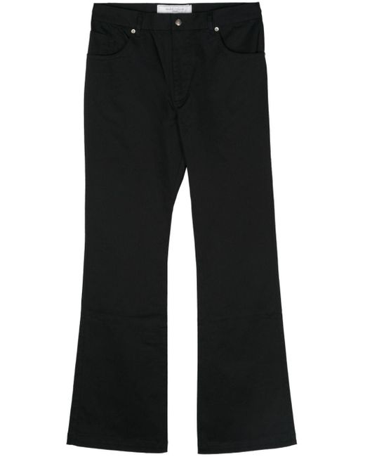 Societe Anonyme Black Le Flaire Logo-patch Trousers