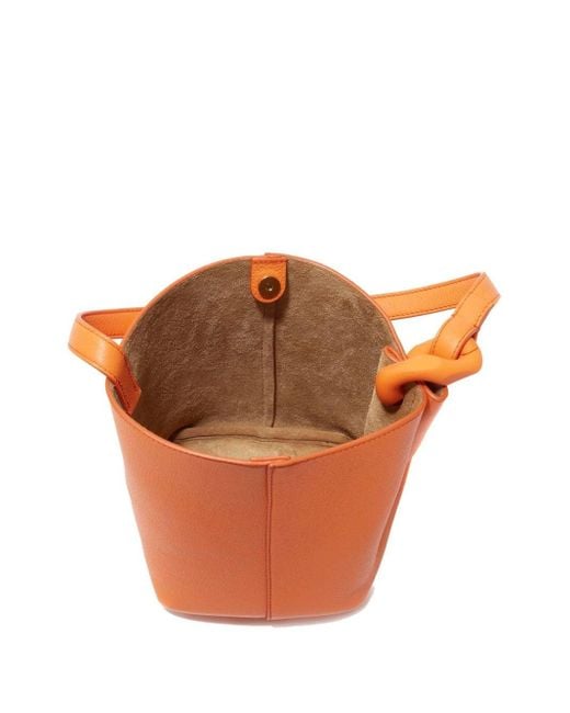 J.W. Anderson Jwa Corner Leren Bucket-tas in het Orange