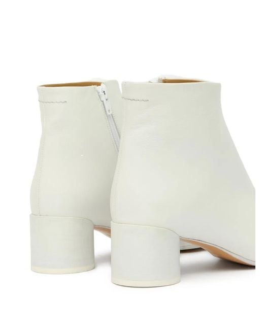 MM6 by Maison Margiela White 40Mm Anatomic Ankle Boots