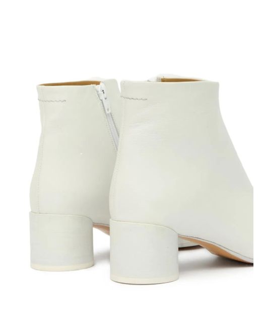MM6 by Maison Martin Margiela White Anatomic Stiefeletten 40mm
