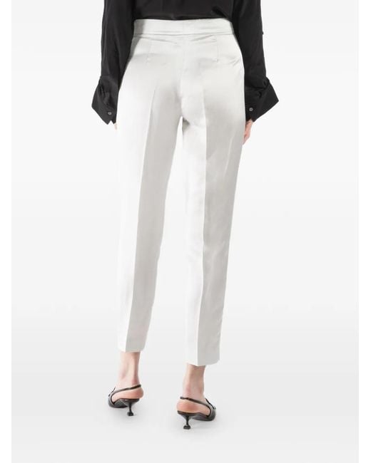 Antonelli White Rosmarino Tapered Leg Regular Trousers
