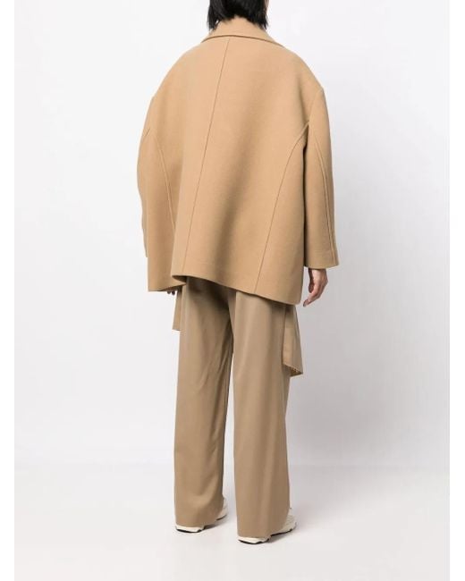 Goen.J Natural Oversized Double-Breasted Peacoat