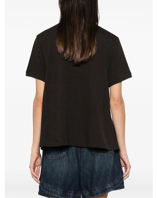 Loewe Black Logo-Embroidered Tipped Polo Shirt