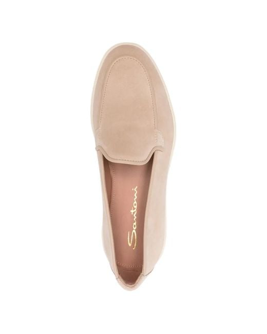 Santoni Natural Debora Slip-On Loafers