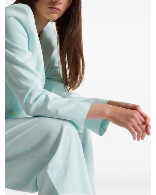 Blazer Con Doble Botonadura Alberta Ferretti de color Blue
