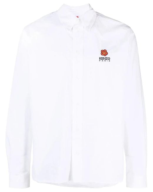 KENZO Boke Flower Crest Casual Shirt Ls White for men