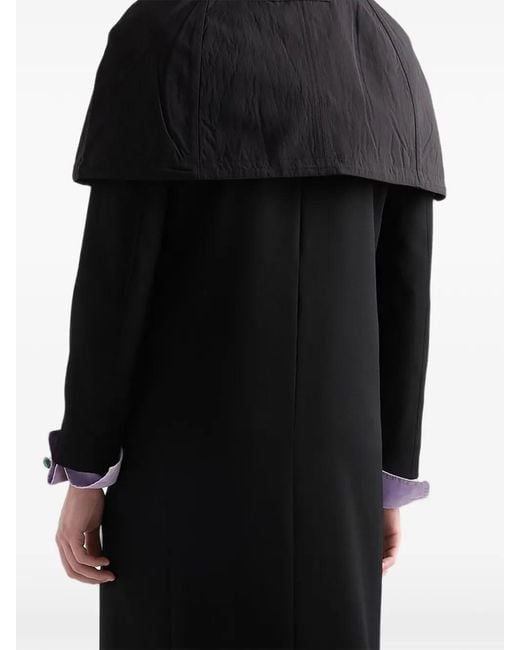 Prada Black Technical Fabric Capelet for men