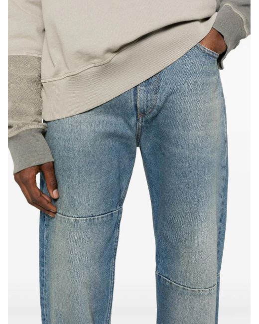 MM6 by Maison Margiela Blue Logo-Patch Jeans for men