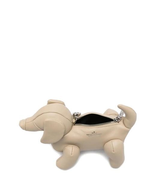 Maison Mihara Yasuhiro Natural Mini "Dolls" Dachshund Cross Body Bag