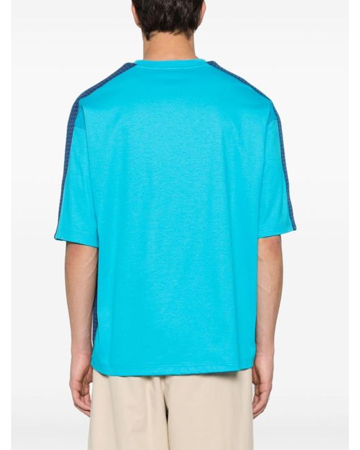 Lanvin T-Shirt mit Logo-Stickerei in Blue für Herren