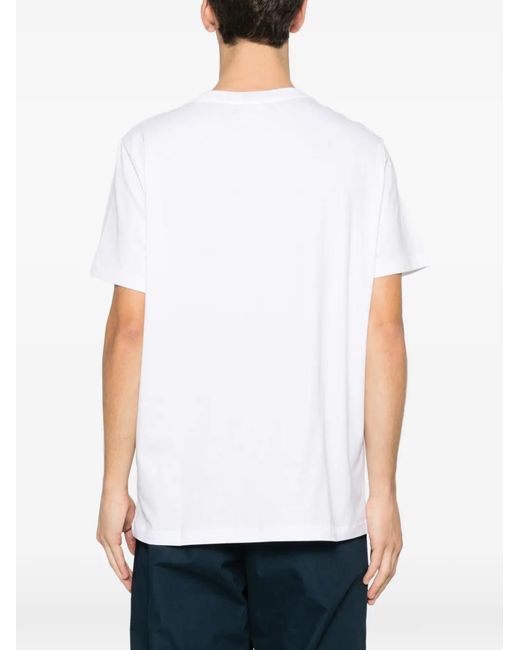 A.P.C. T-Shirt Mit Eckigem Logo in White für Herren