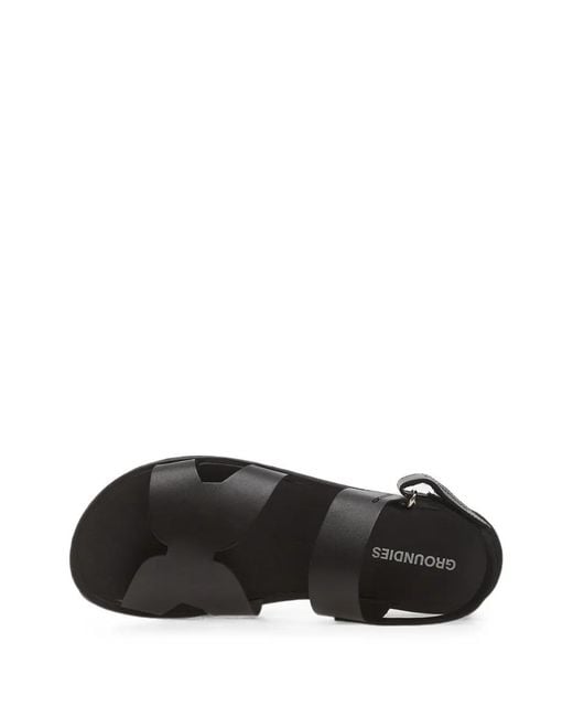 Groundies White Touch-Strap Sandals